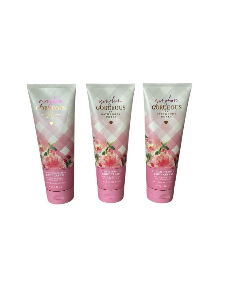 Bath & Body Works Gingham Gorgeous Strawberry Body Cream with Triple Hyaluronic Acid
