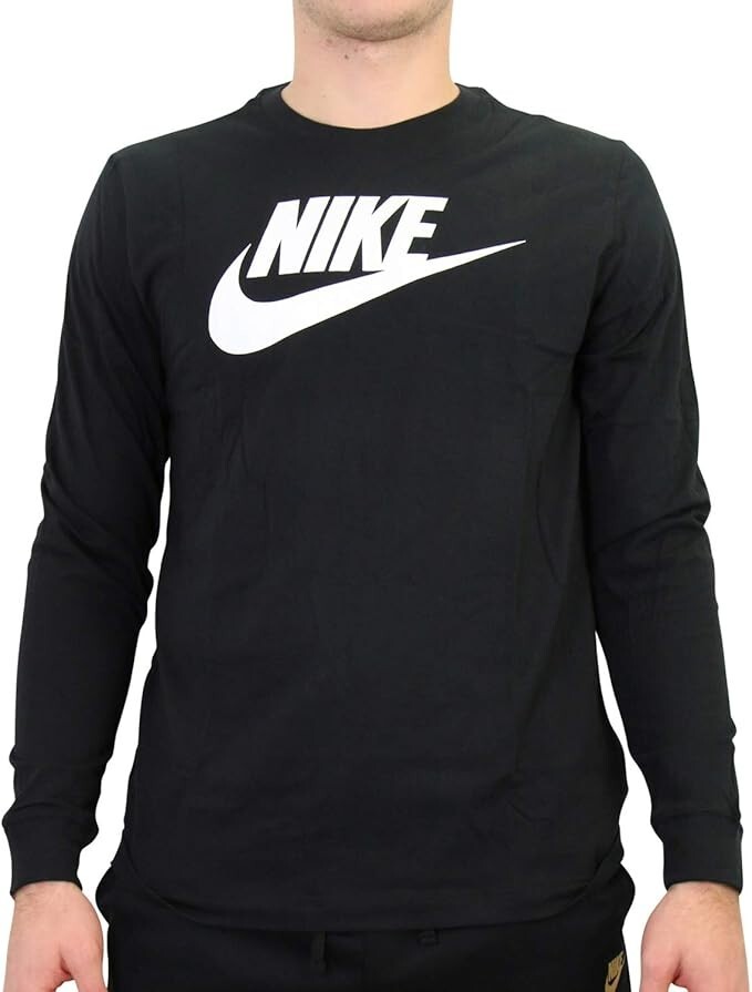 Nike Men's 100% Cotton T-Shirt, Black/White, Size S