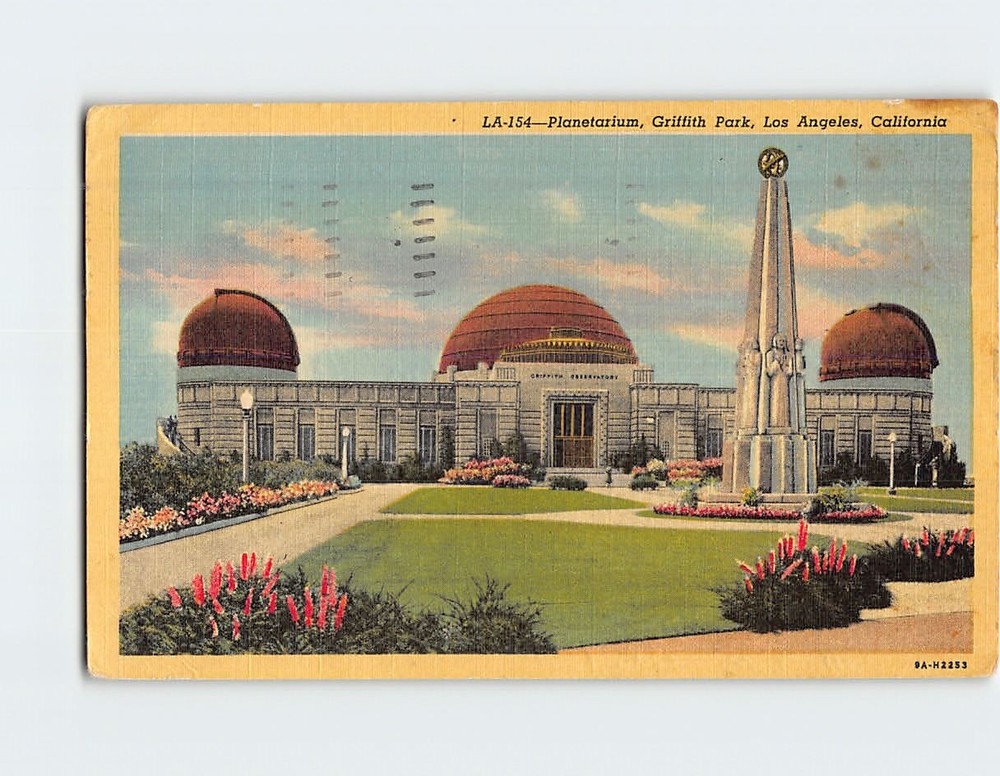 Postcard Planetarium And Observatory  Griffith Park Los Angeles California