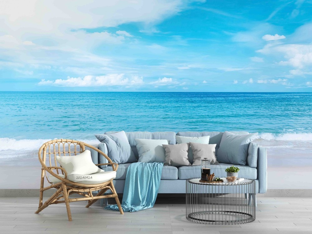 3D Sky Sea Landscape Wall Murals Wallpaper Murals Wall Sticker