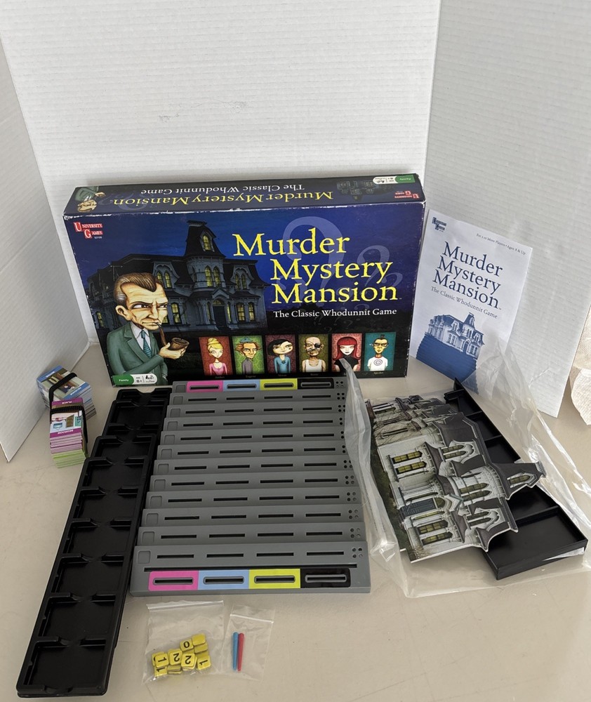 Murder Mystery Mansion Family Detective Board Game ,A MasterMind, Open Box.