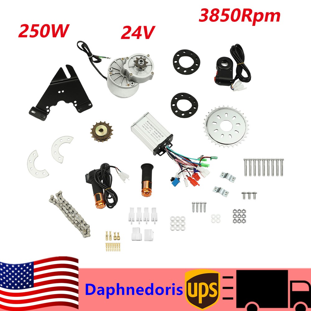 24V 250W Electric Bicycle Motor Kit Digital Display E-Bike Engine Conversion Set