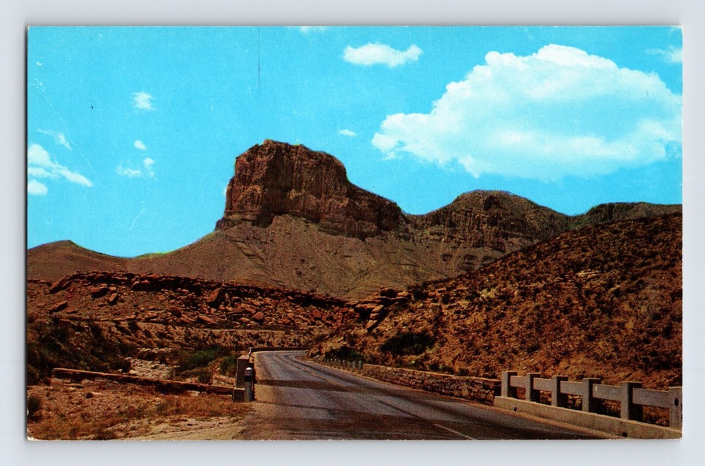 Postcard Texas El Paso TX El Capitan Carlsbad Cavern Highway 1960s Unposted