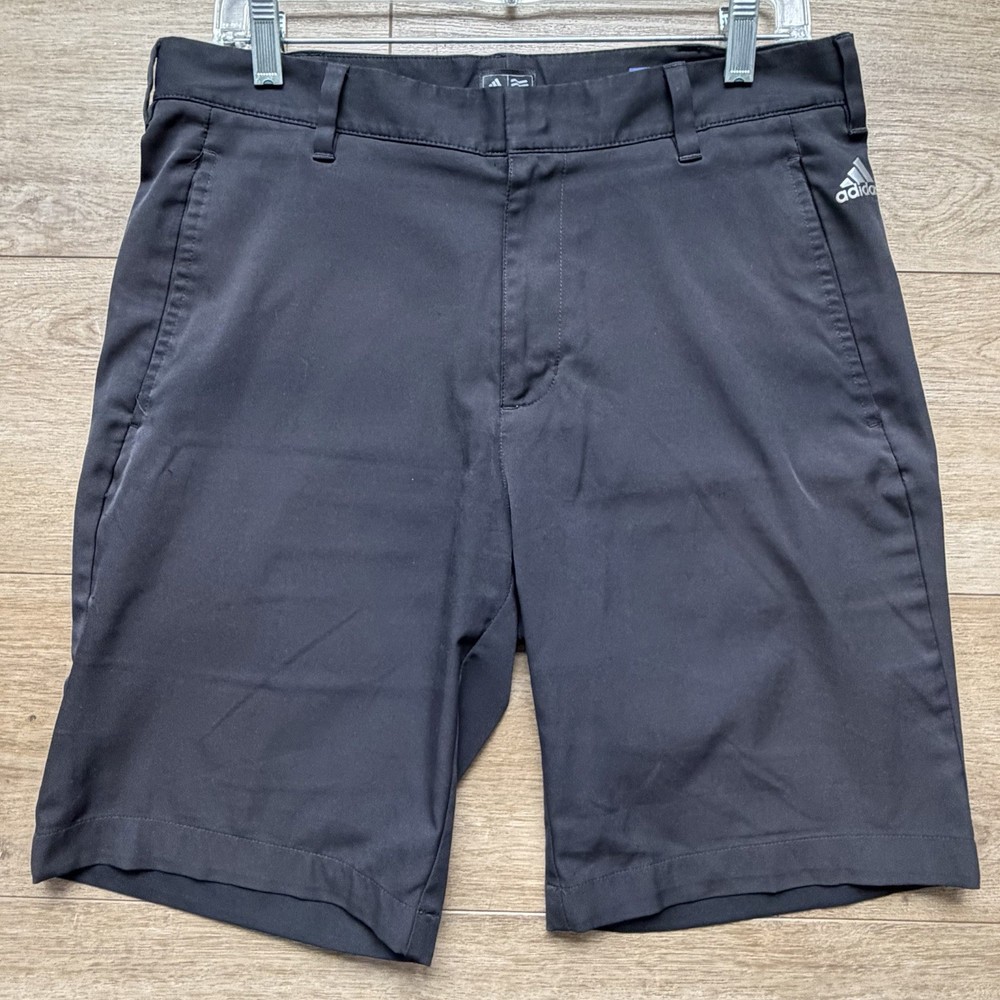 Adidas Chino Shorts Mens 32 Black Performance Golf Lightweight Athletic Stretch