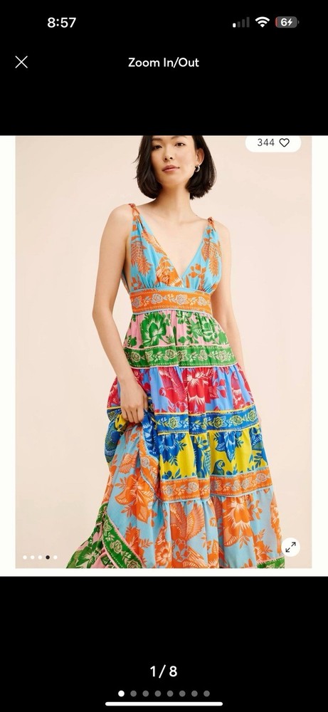 FARM Rio Lace Garden Mix Maxi Dress Size Large