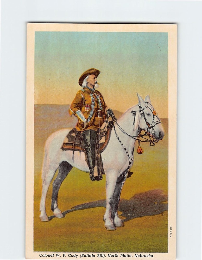 Postcard Colonel WF Cody (Buffalo Bill) North Platte Nebraska USA
