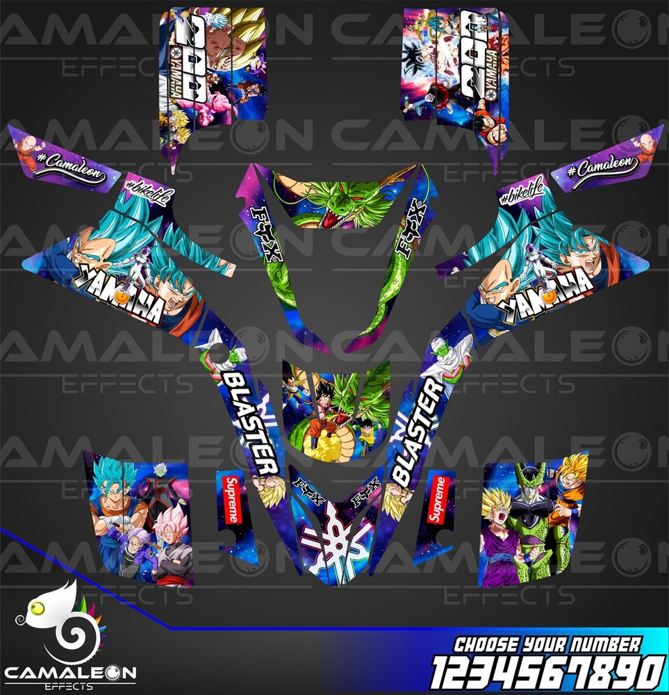 Yamaha Blaster YFS200 ATV Full Decal Graphics Sticker Wrap Kit