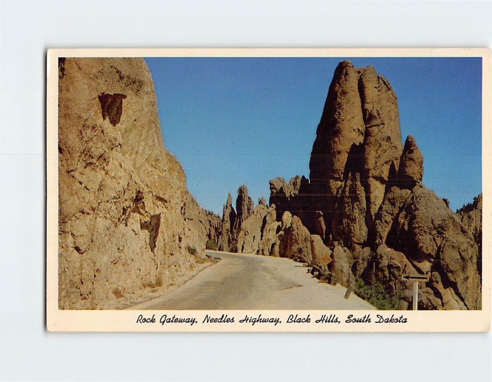 Postcard Rock Gateway Needles Highway Black Hills South Dakota USA