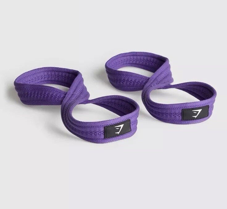 GYMSHARK FIGURE 8 LIFTING STRAPS BRAND NEW
