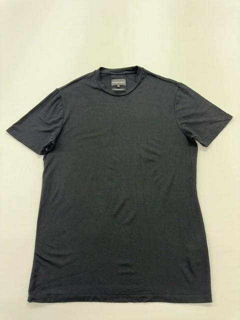 Emporio Armani Men Black Logo Cotton Crew Neck T-Shirt Size M New