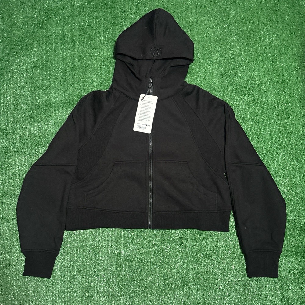 Lululemon Women's Scuba Hoodie Black Full Zip Hooded Sweatshirt Size S (6)