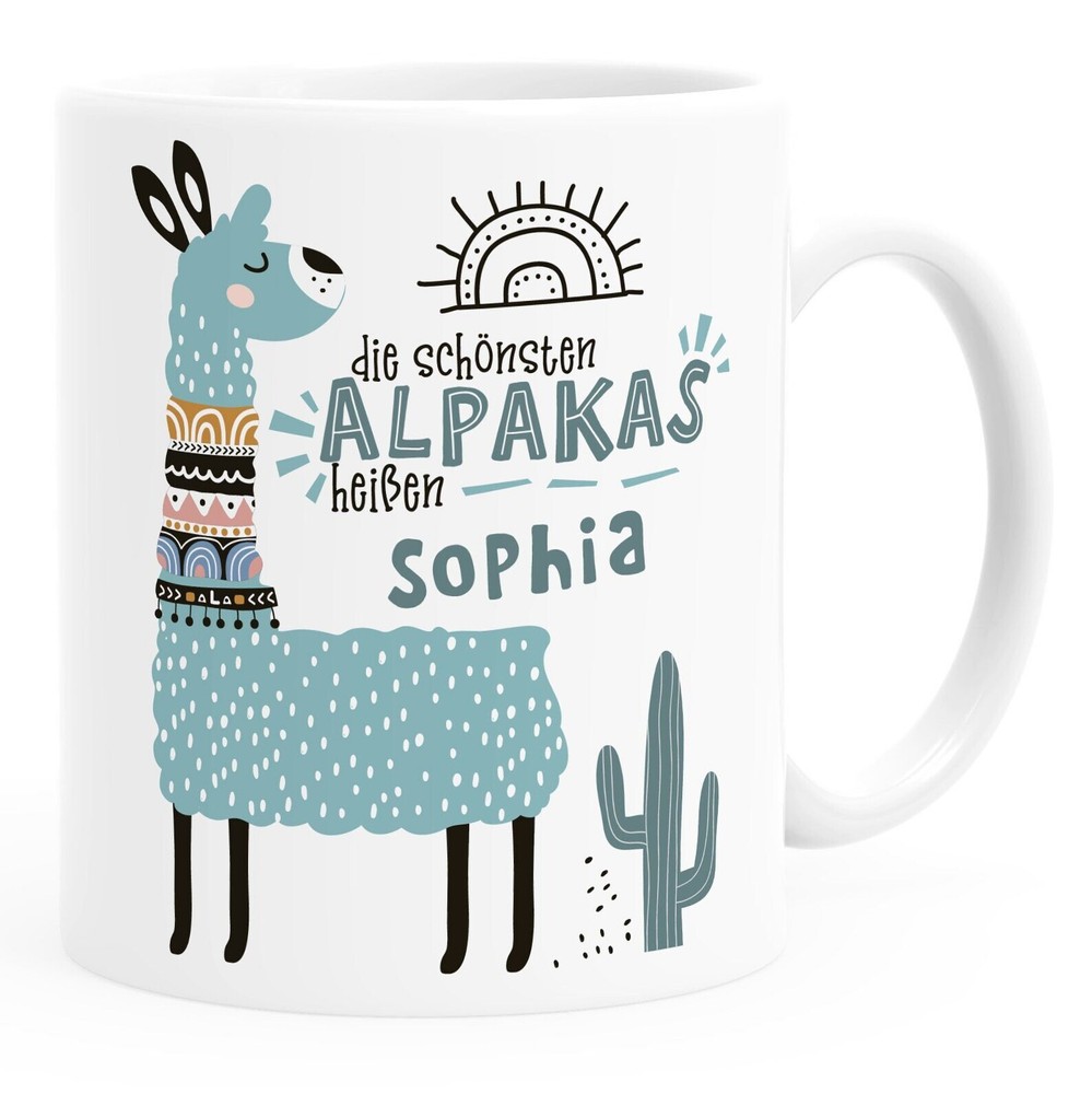 Kaffeetasse Spruch Die Schönsten Alpakas Heißen Eigener Name Personalisierte