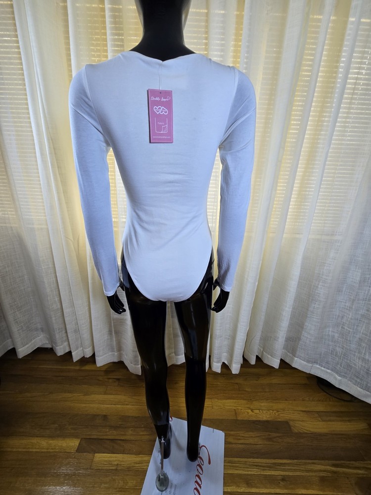 Women’s Bodysuit Round Neck Long Sleeve Size L