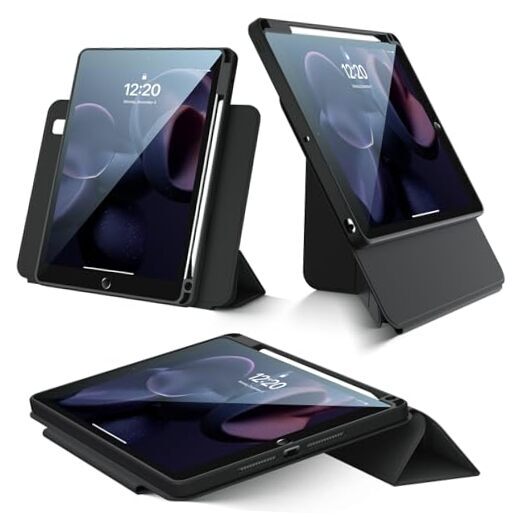Durable Rotatable Lifting Black Case for iPad 9th Gen 10.2 Inch