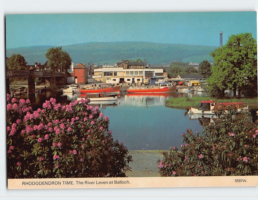 Postcard The River Leven at Balloch Rhododendron Time Balloch Scotland