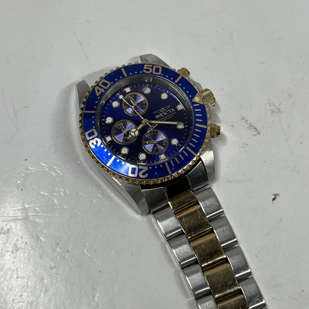 (BROKEN FOR PARTS) Invicta Pro Diver Chronograph Blue Dial Men's Watch 1773