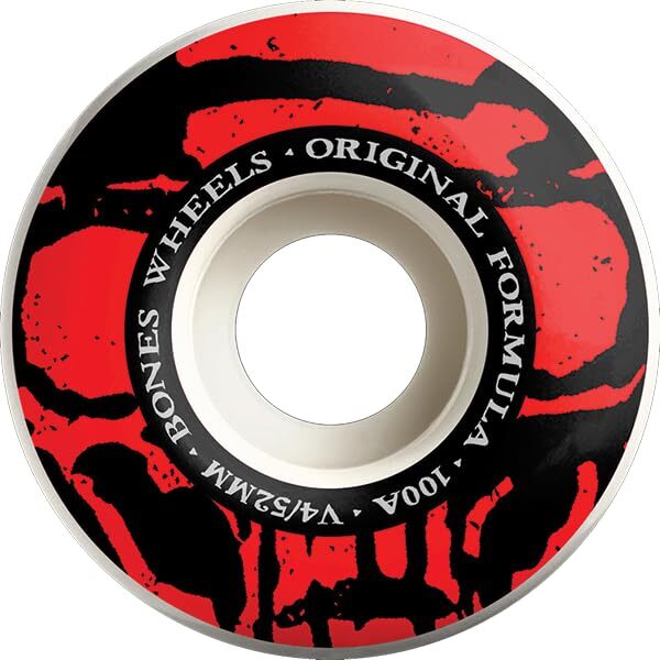 Bones 100s OG V4 Mummy Skulls 52mm 100A White Skate Wheels Set