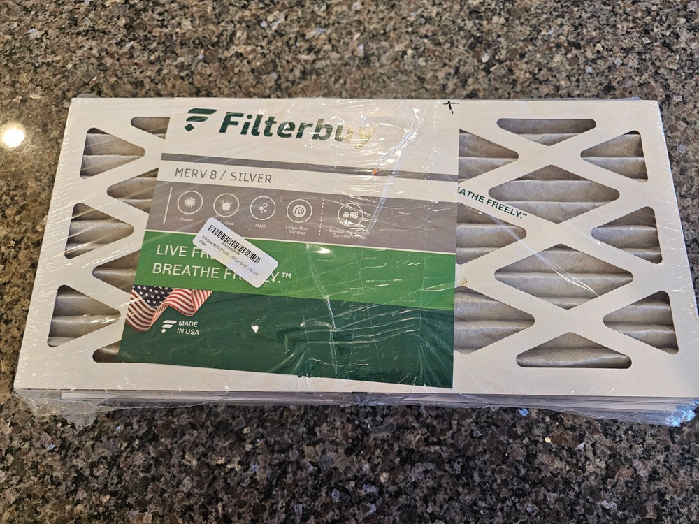 Filterbuy 10x20x1 6 PACK Air Filters, Replacement for HVAC AC Furnace (MERV 8)