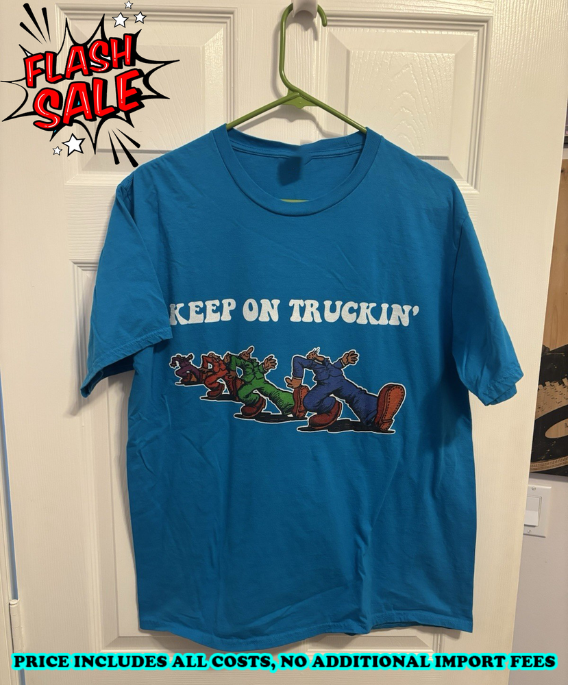 Vintage Keep on Truckin Robert Crumb in Sapphire k T-shirtS to 5XL BA382