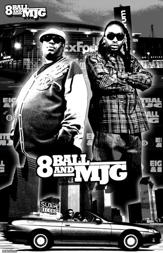 8 BALL & MJG Black Light 11x17 Poster