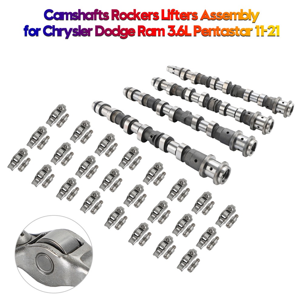 Camshafts Rockers Lifters Assembly for Chrysler Dodge Ram 3.6L Pentastar 11-21 -