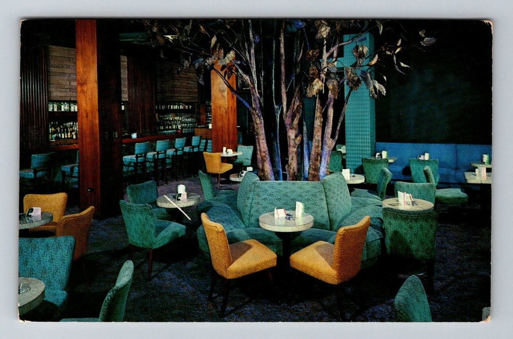 Cleveland, OH-Ohio, Purple Tree Lounge Manger Hotel Interior Vintage Postcard