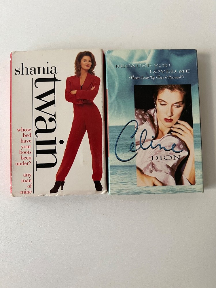 Cassette Single Shania Twain Boots Celine Dion Because You Loved Me
