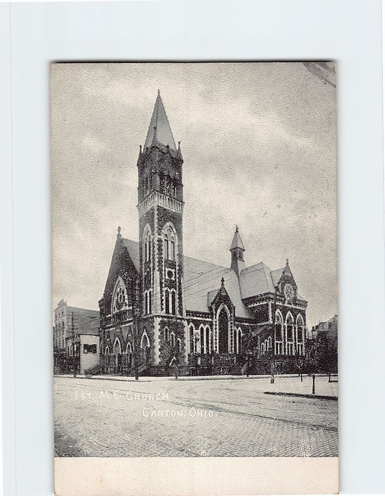 Postcard First Methodist Episcopal Church Canton Ohio USA