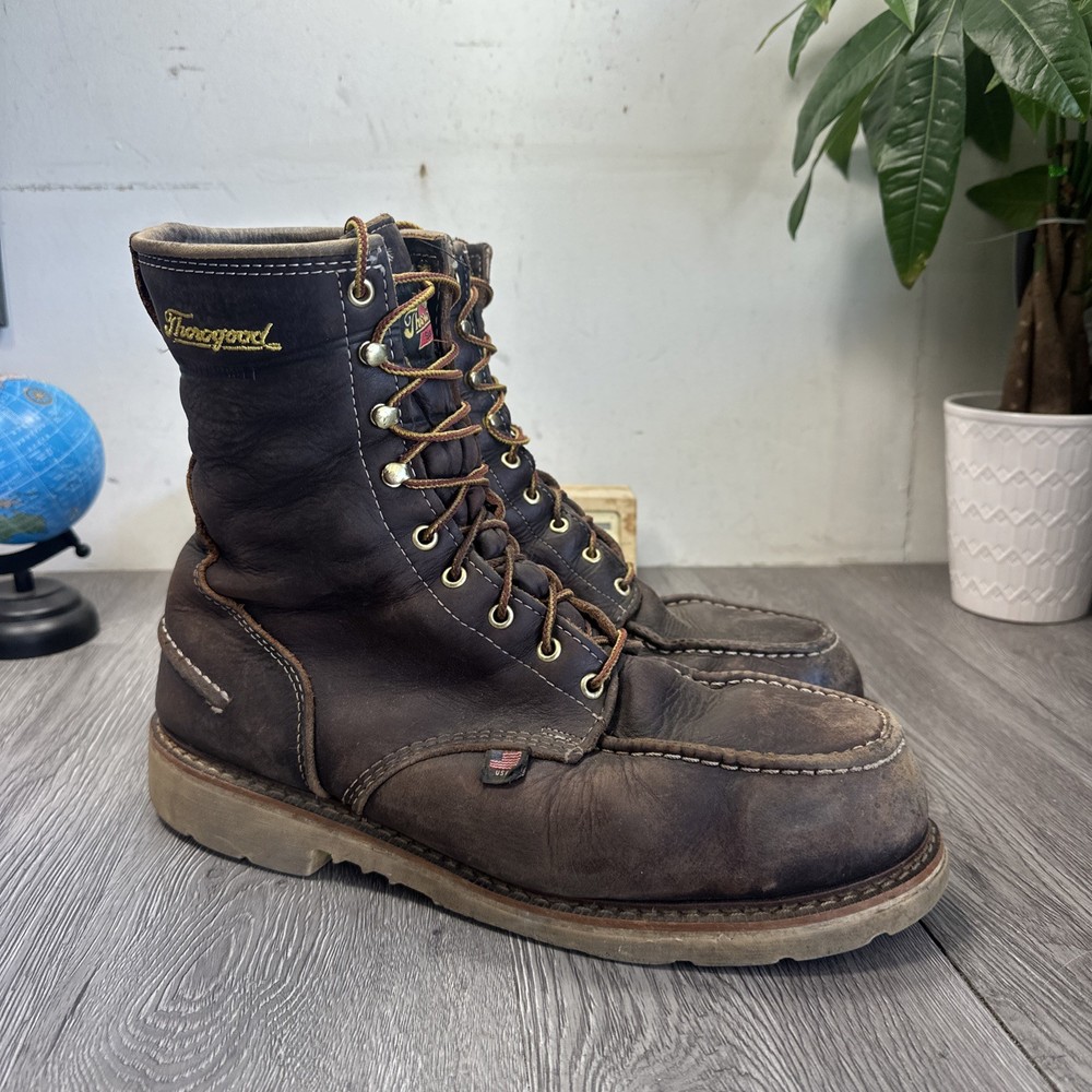 Thorogood 12D Waterproof 8-Inch Briar Pitstop Steel Toe Work Boots 804-4941