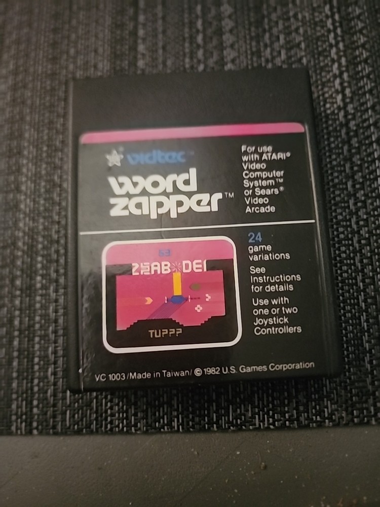 Word Zapper (Atari 2600, 1982) Vidtec Atari Game Cartridge