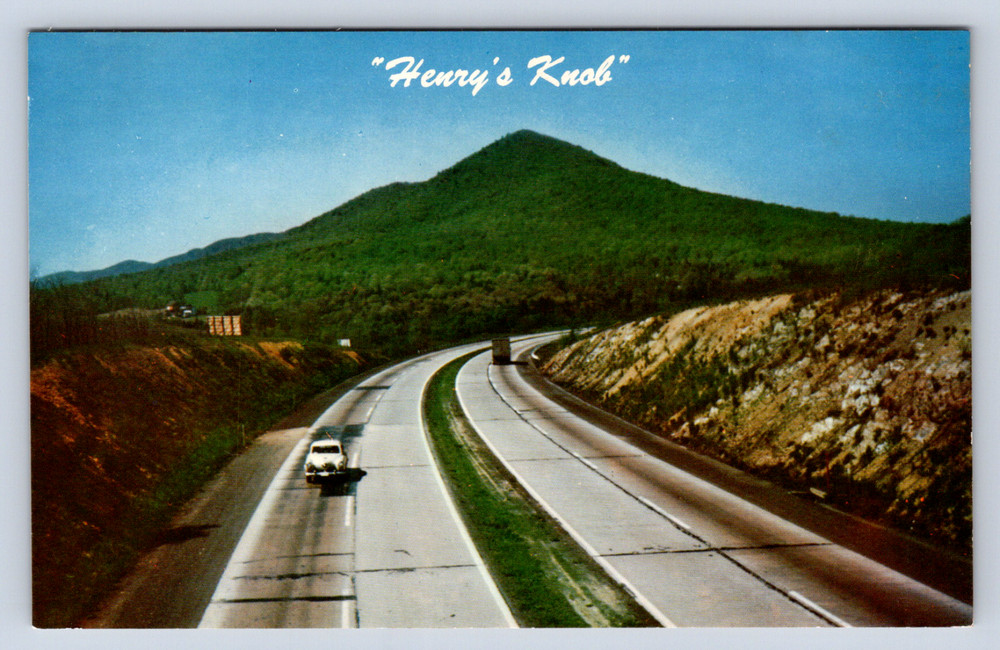 Vintage Postcard Pennsylvania Turnpike Henry's Knob