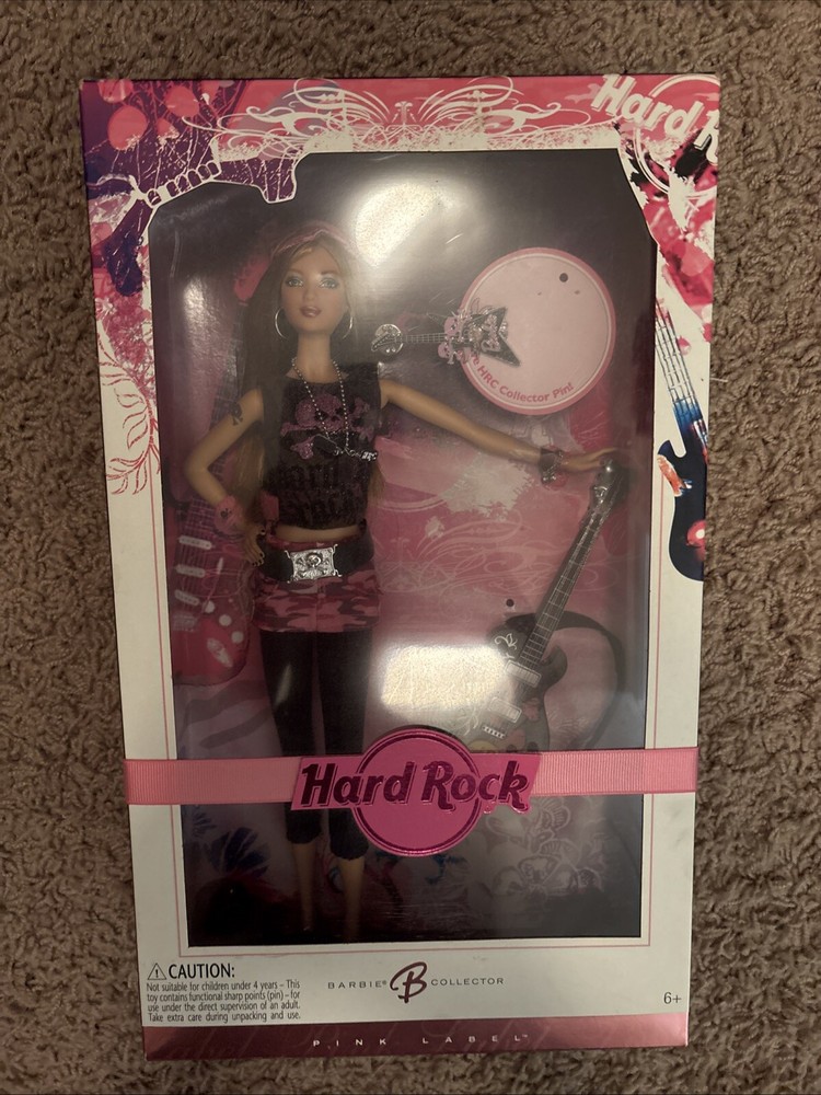 2006 Barbie Hard Rock Café With Pin Pink Label