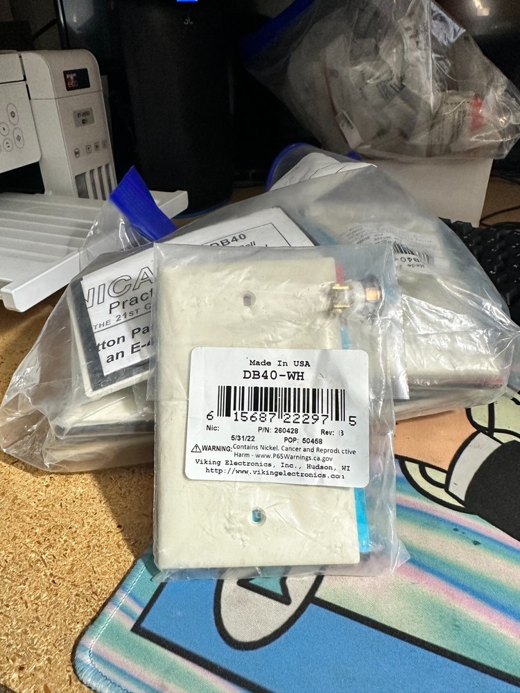Viking Electronics Door Bell Button Off-White Panel (db-40-wh) (db40wh)