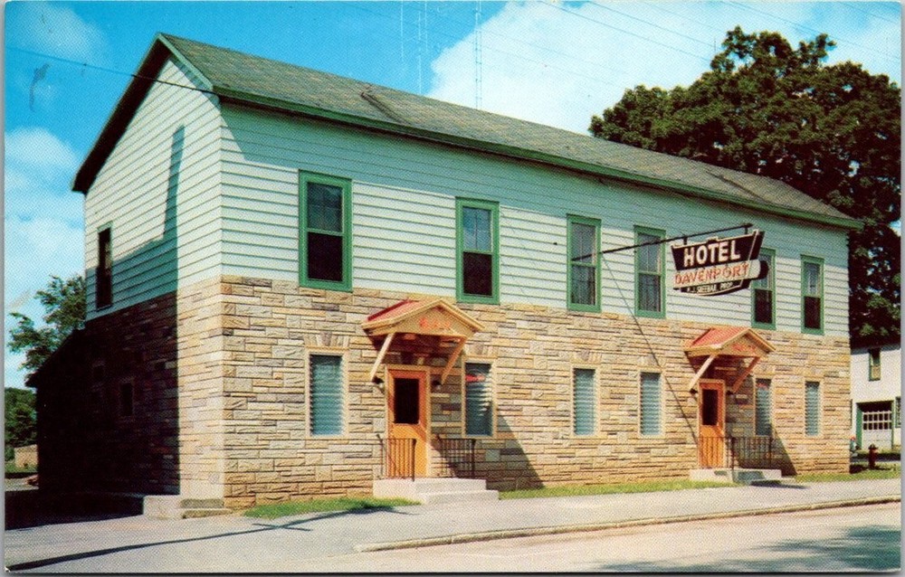 Hotel Davenport Copenhagen NY Postcard Dexter Press Vintage c1950s