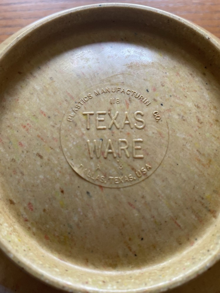 VTG Texas Ware Yellow/Pink/Red Confetti Splatter Splash Melamine Bowl 10” #118