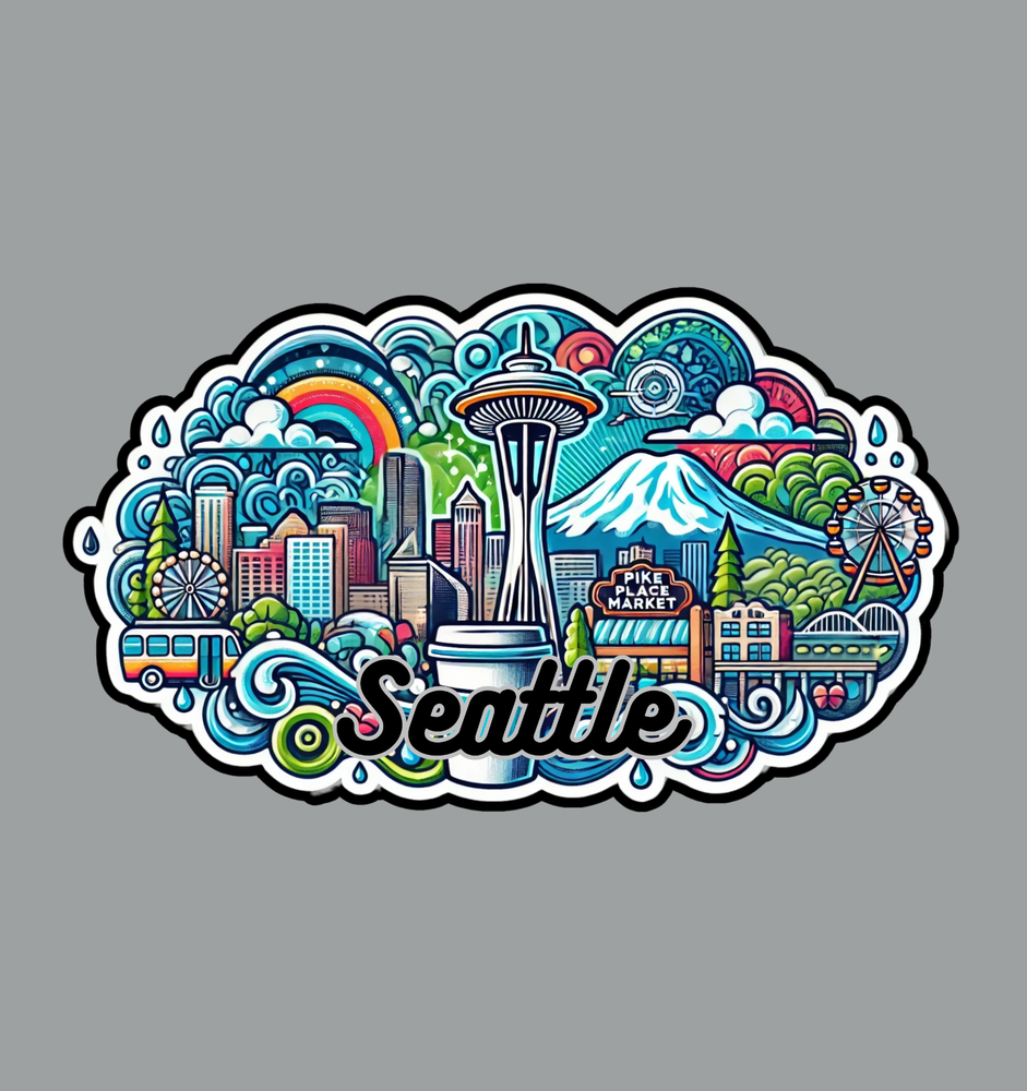 Seattle Washington Fridge Magnet