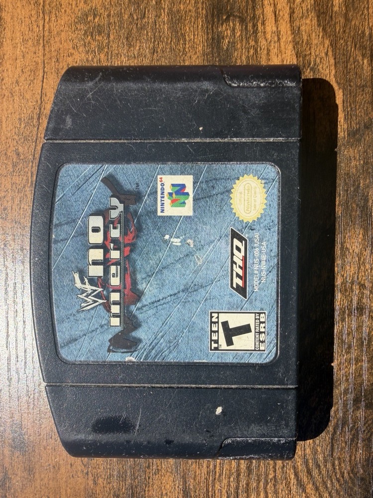 WWF No Mercy N64 Authentic Tested Cartridge Nintendo 64 Wrestling THQ