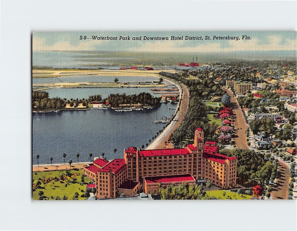 Postcard Waterfront Park and Downtown Hotel District St. Petersburg Florida USA