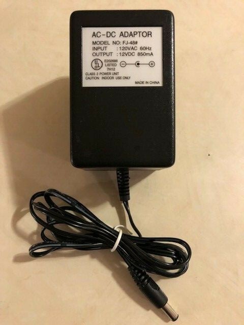 AC/DC 12V 850ma Black Power Adapter FJ-48# E202686-image