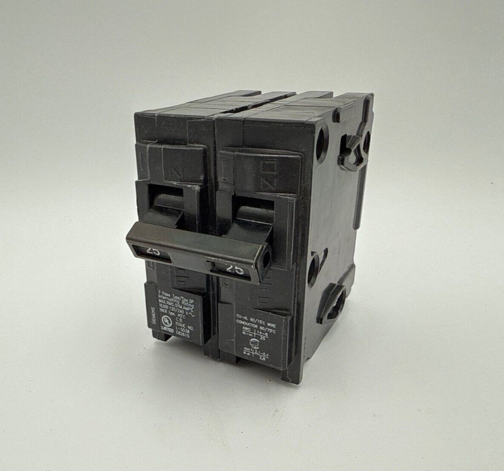Siemens Q225 Circuit Breaker 25A 2P 120/240V QP Plug On 25 Amp 2 Pole New