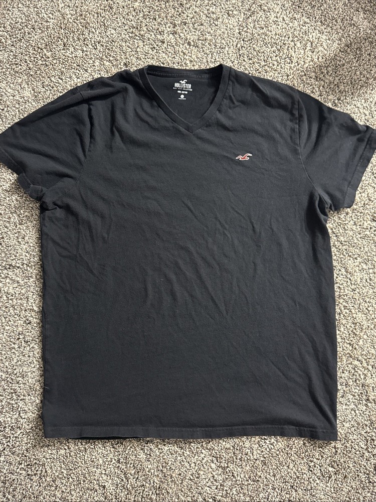 Hollister Men's Must-Have Collection V-Neck Short Sleeve T-Shirt XL Black