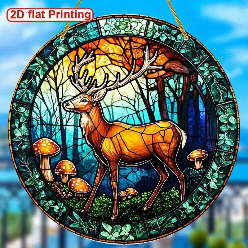 8x8 Round Acrylic Sign Summer Porch Holiday Decoration Bohemian Style