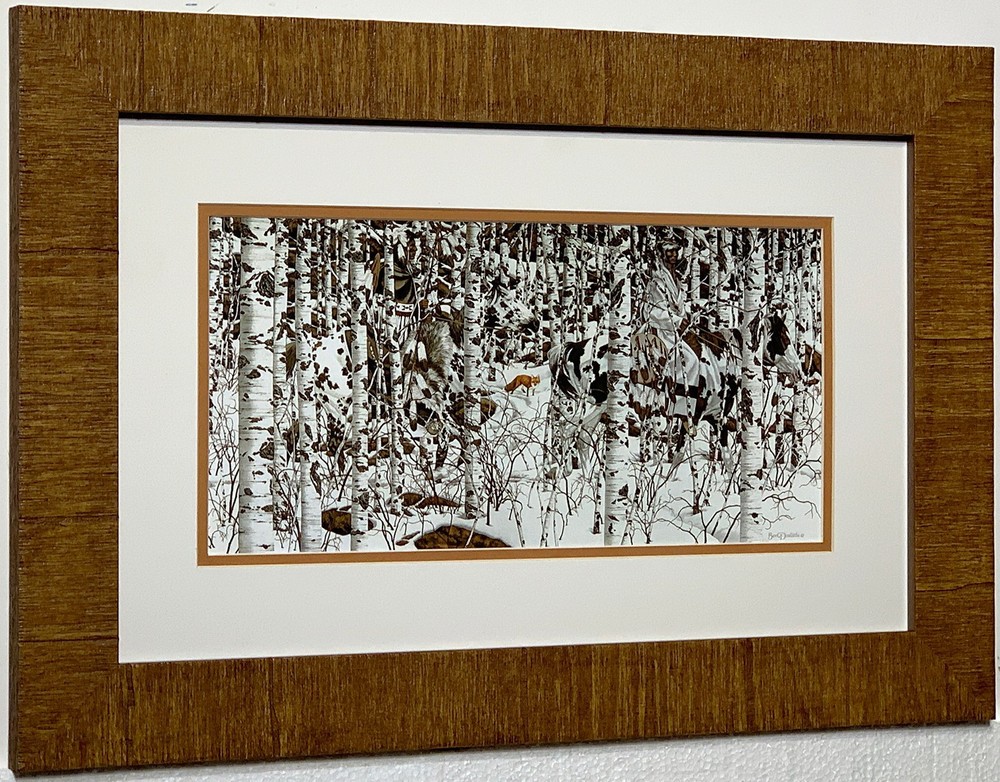Bev Doolittle Woodland Encounter Open Edition Matted & Framed Print
