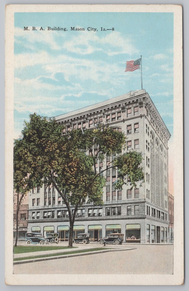State View~MBA Building Mason City Iowa~Vintage Postcard