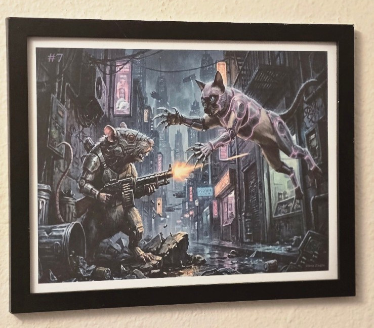 Ben vs Siam Duel Cyborg Series #7 Framed Art Print By Vista Eagle