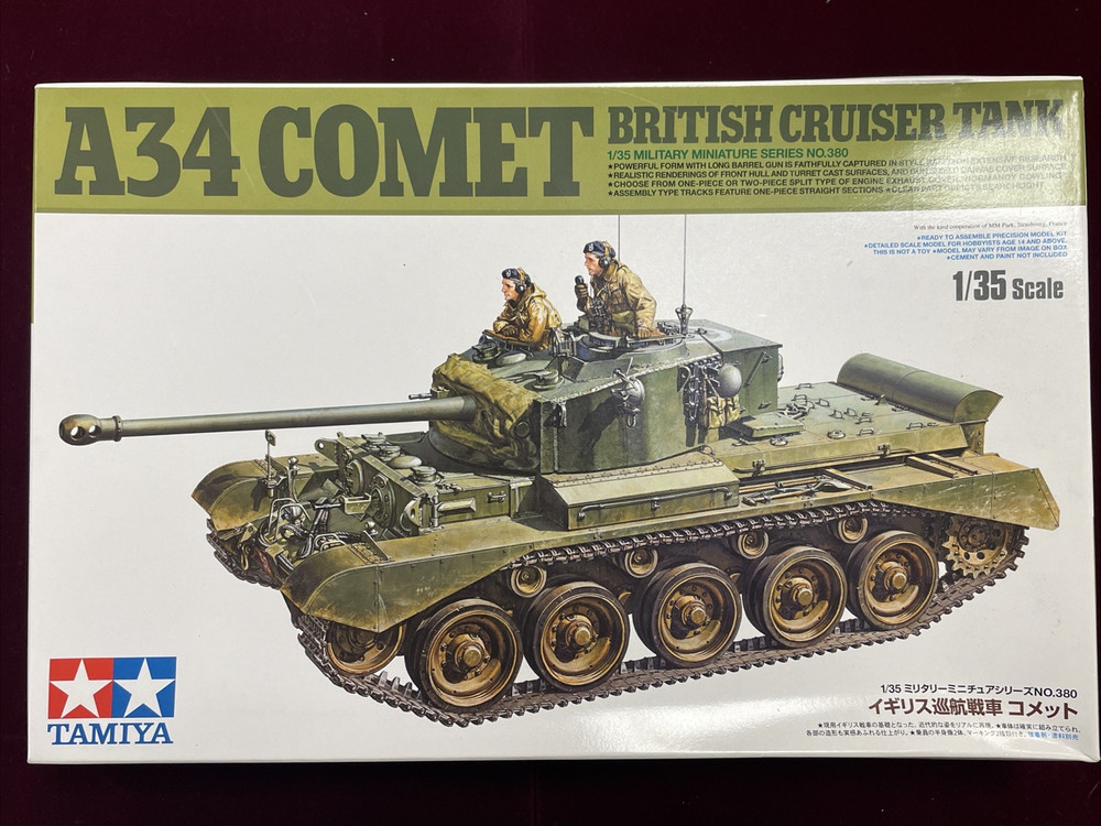 A34 Comet British Cruiser Tank  - 1/35 Scale Tamiya Mostly Painted &  Assembled