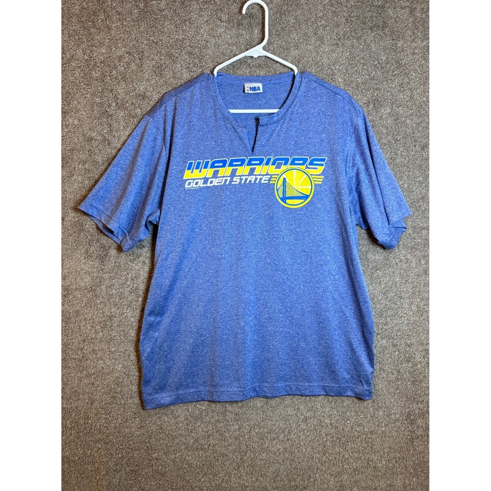 Golden State Warriors NBA T Shirt Blue Short Sleeve Mens Size Large