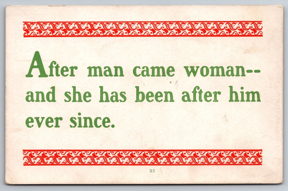 Walker's Post Card Shop - Rochester, New York - Relationship Humor Postcard F