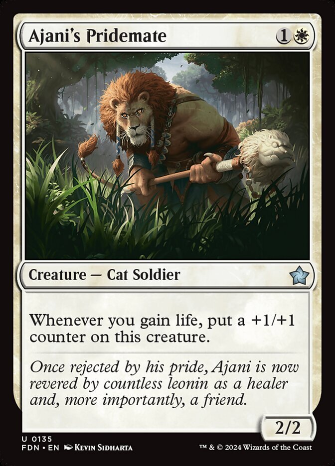MTG Magic the Gathering Ajani's Pridemate (135/763) Foundations LP