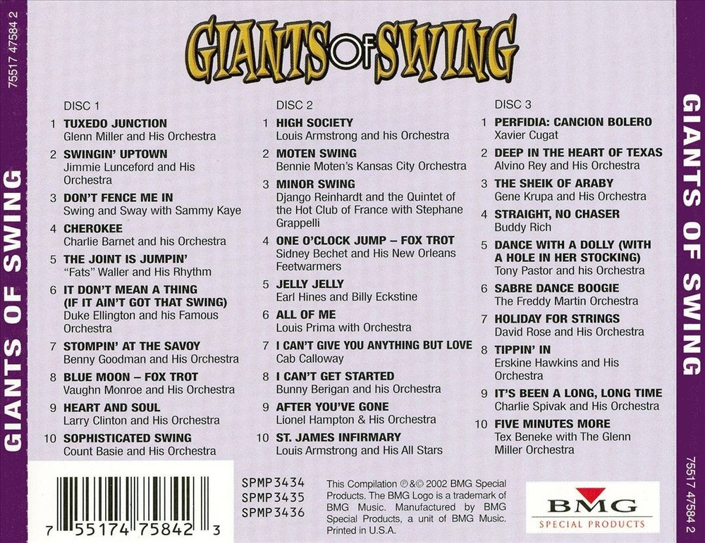 Various Artists Giants Of Swing [Bmg Special Products] New Cd
